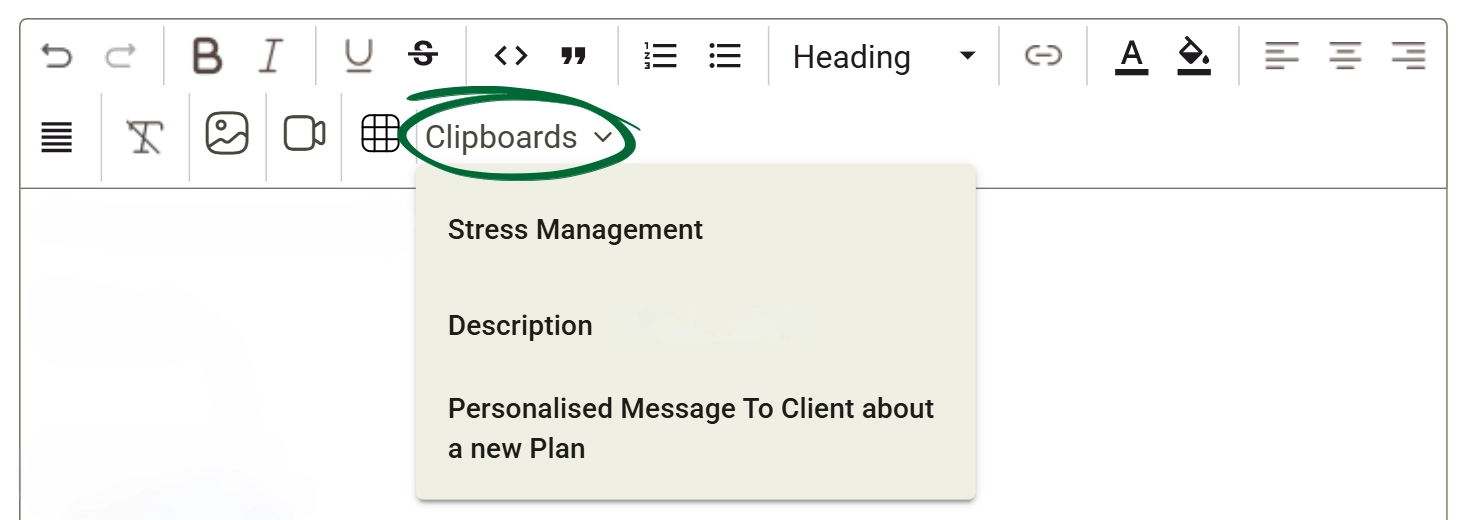 Open Clipboard Dropdown screenshot